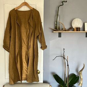 Vintage Linen Blend Over Shirt